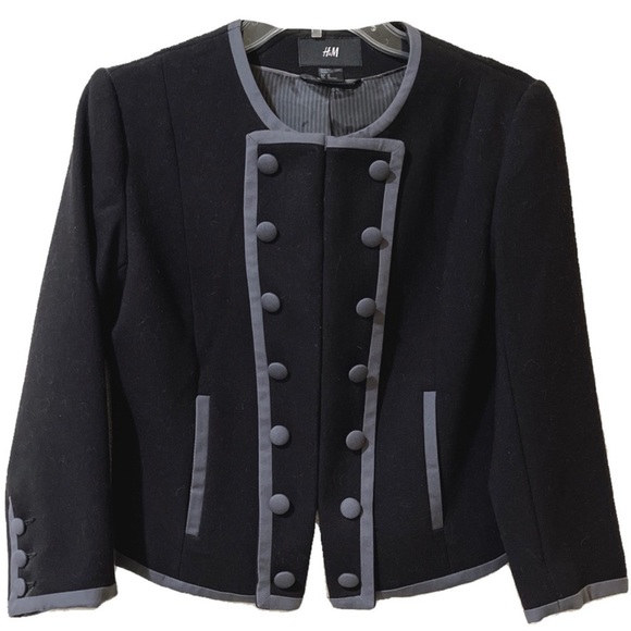 H&M Military Button-Front Blazer ▪️⚜️ - Picture 1 of 7